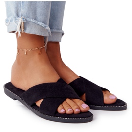 Dam Velour Black Tofflor Edesa svart