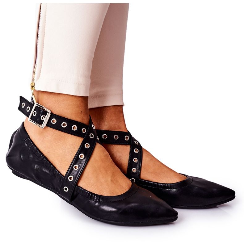 Vikta Lu Boo svarta Ballerinor