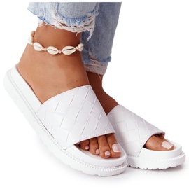 Tofflor för kvinnor på Big Star HH274683 Vit plattform