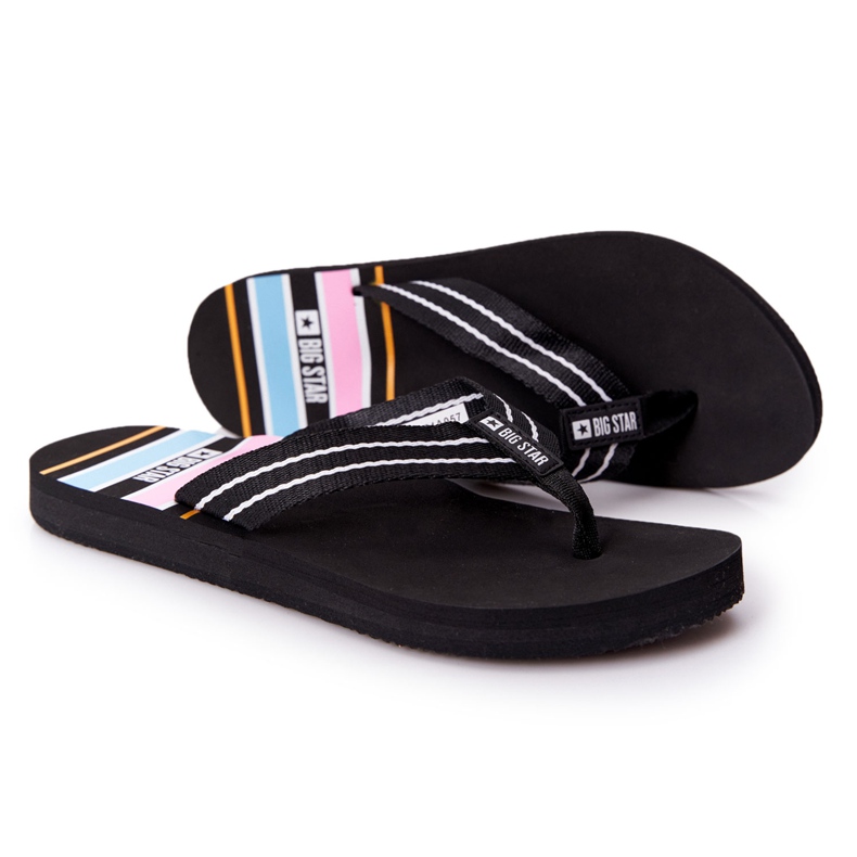 Flip-flops för kvinnor Big Star HH274A057 Svart
