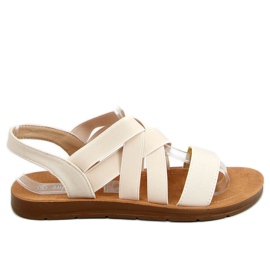 Sandaler med gummiband Beige 9225 Beige