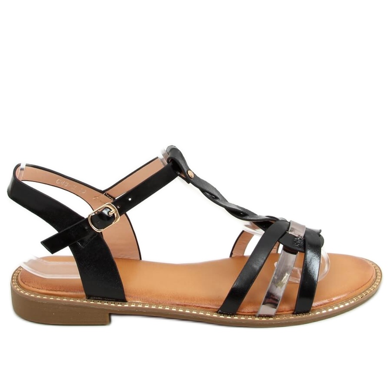 Svarta damsandaler C43 Svart