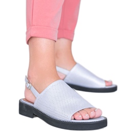 Blå sandaler med platt klack från Betsy