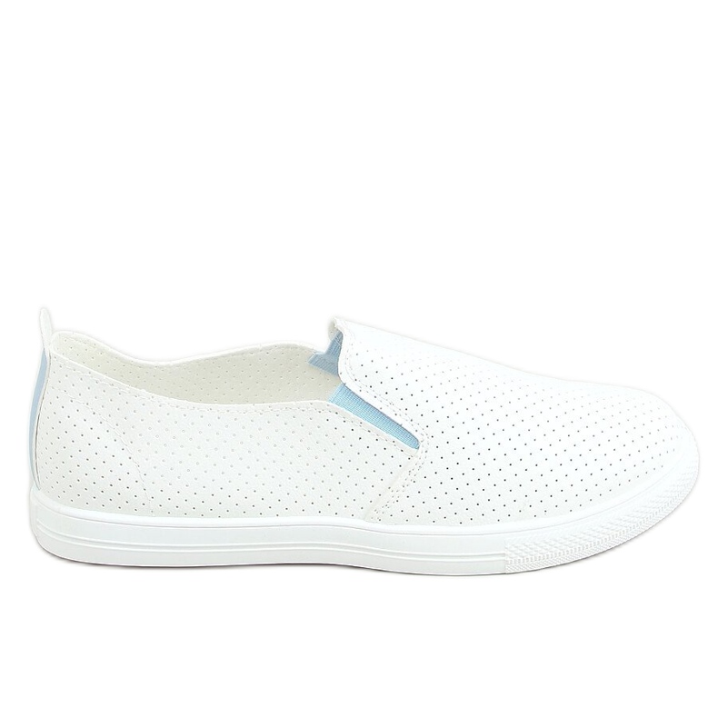 Vita LA45 Blå slip-on sneakers