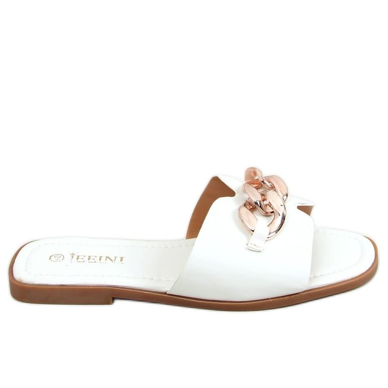 Vita 377 Vita tofflor med kedja