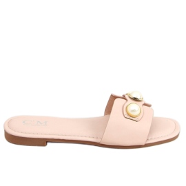 Tofflor med pärlor 55-37 Rosa