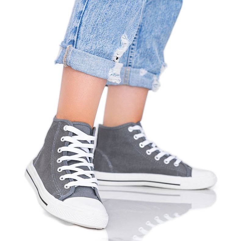 Grå damskor Gampa fotled