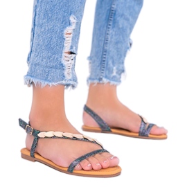 Black Moon holografiska sandaler för kvinnor svart