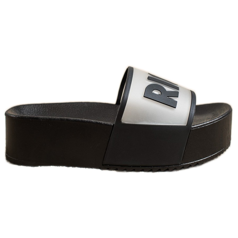 Small Swan Rich Platform Tofflor svart