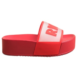 Small Swan Rich Platform Tofflor röd