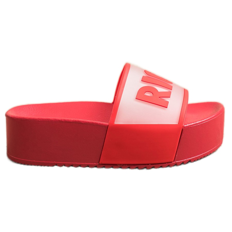 Small Swan Rich Platform Tofflor röd