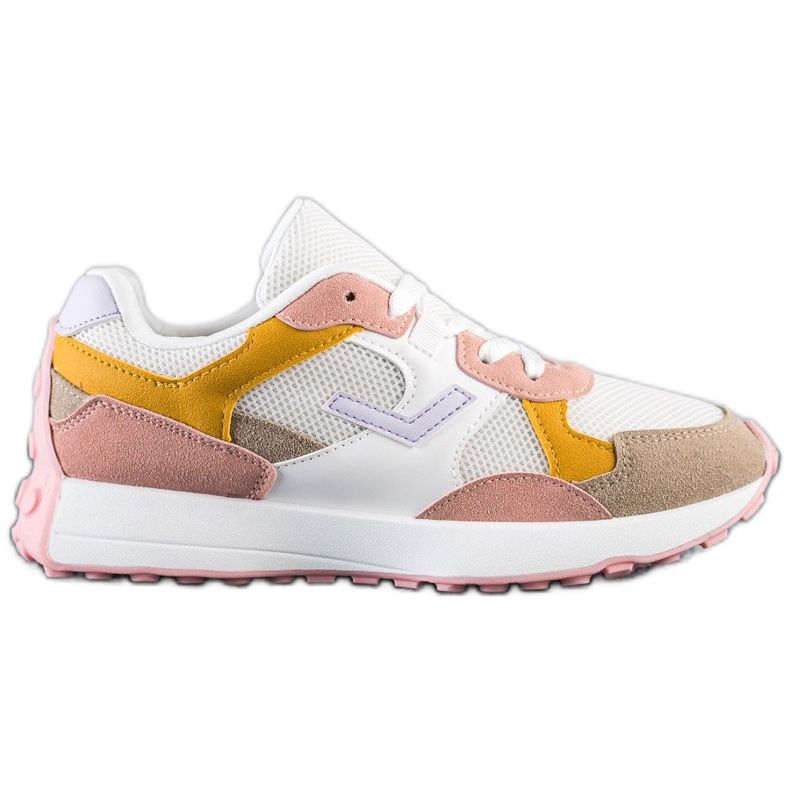 SHELOVET Färgglada sneakers vit mångfärgad