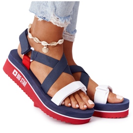 Foam Wedge Sandals Big Star HH274A084 Marinblå röd