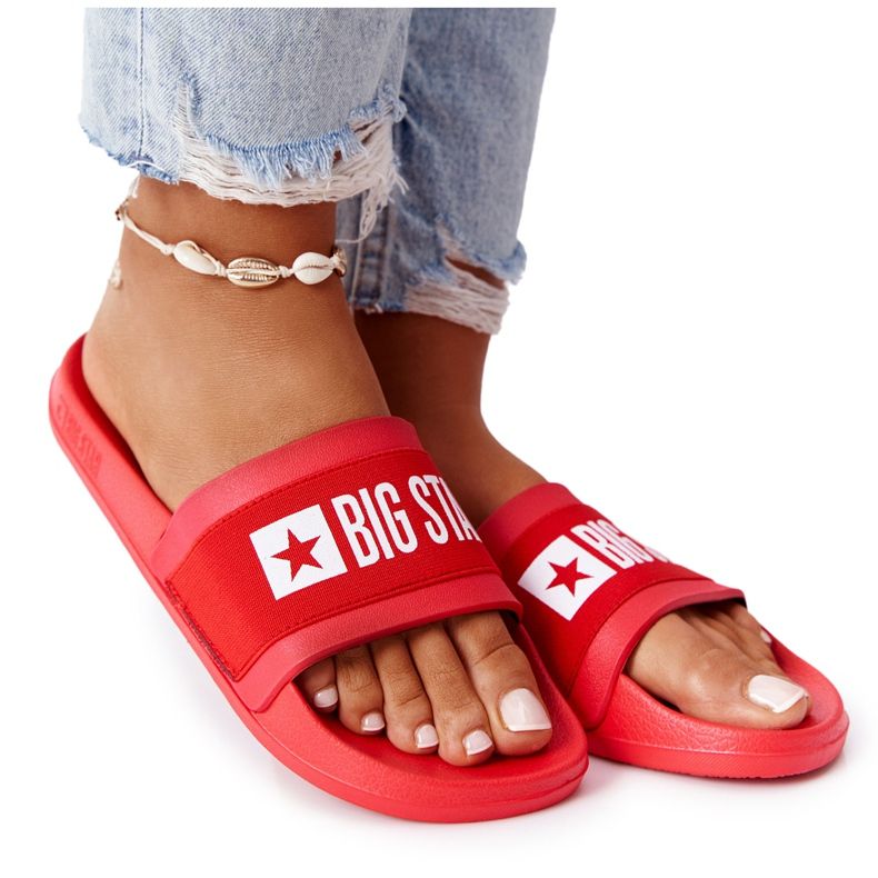 Tofflor för kvinnor Big Star HH274A014 Röd