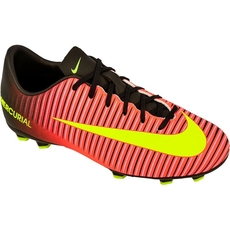 Nike Mercurial Vapor Xi Fg Jr 831945-870 fotbollsskor mångfärgad röd