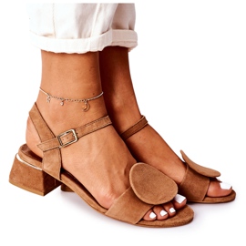 Mocka Sandaler med hög klack Maciejka 5198A-29 Röd brun