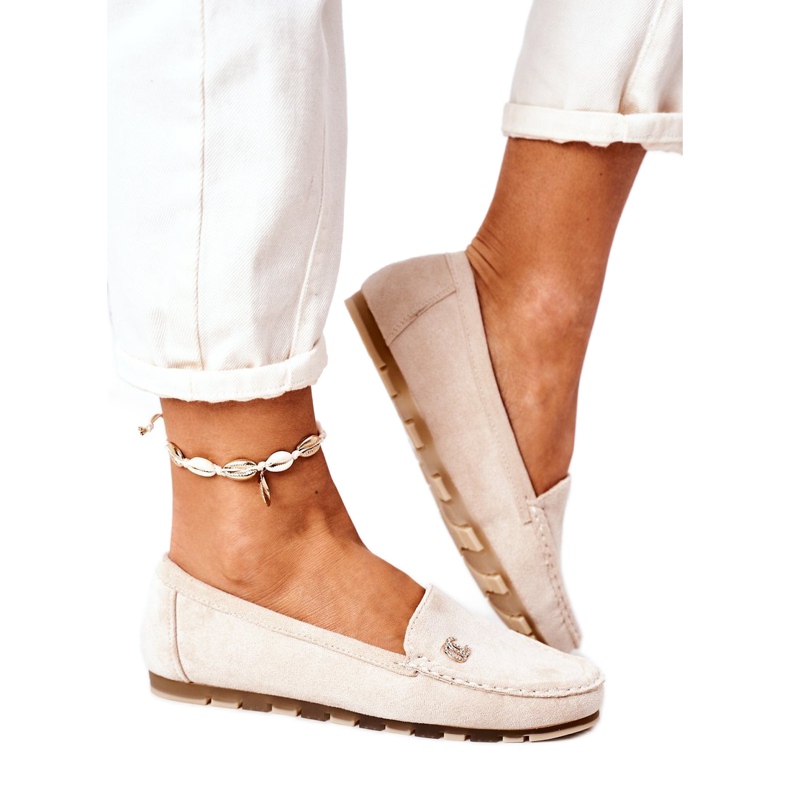 PS1 Loafers i mocka för kvinnor Beige Madelyn