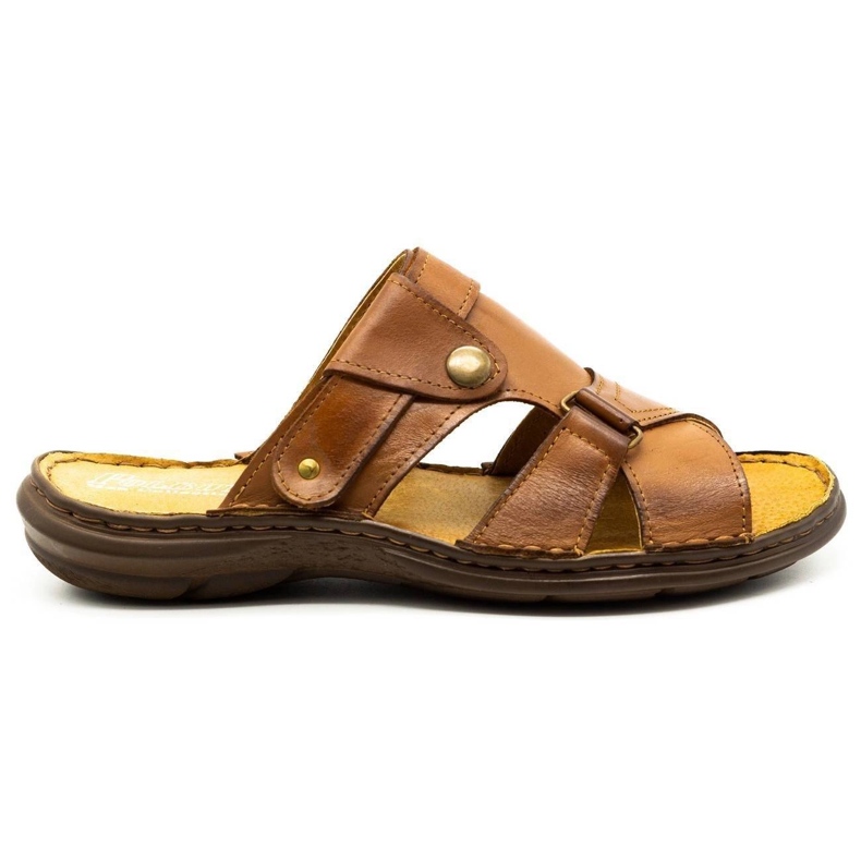 Polbut Tofflor för män 024 kamel brun