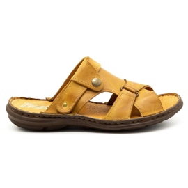 Polbut Tofflor för män 024 röda orange