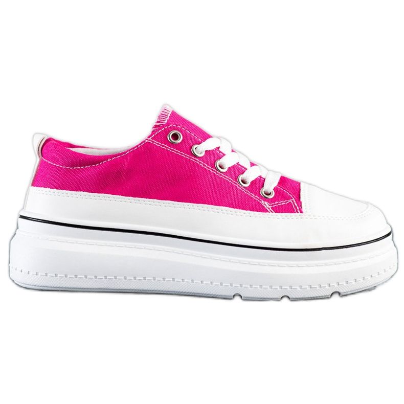 Seastar Trendiga sneakers på plattformen rosa