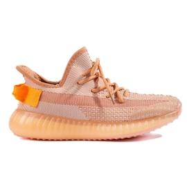 Textilskor på plattformen orange