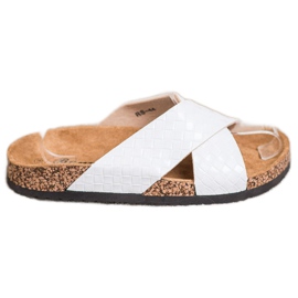 Bona Bekväma Eco Leather Tofflor vit