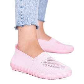 Djuprosa sneakers Slip On openwork