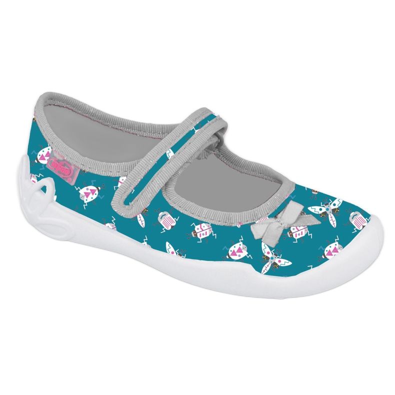 Befado barnskor 114X446 grå grön