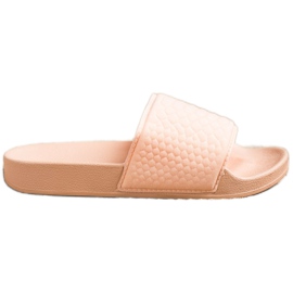 SHELOVET Beige textil tofflor