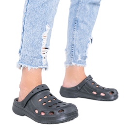 Svarta Karolinos tofflor för kvinnor