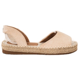 Ideal Shoes Slip-on Espadrilles beige
