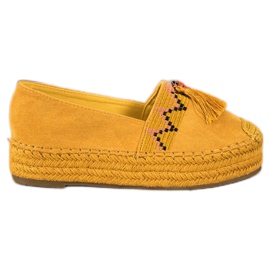 Coura Mocka Espadrilles Med fransar gul