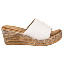 Bona Sandaler med kil vit