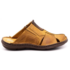 Polbut Läder tofflor 312 röda mångfärgad orange