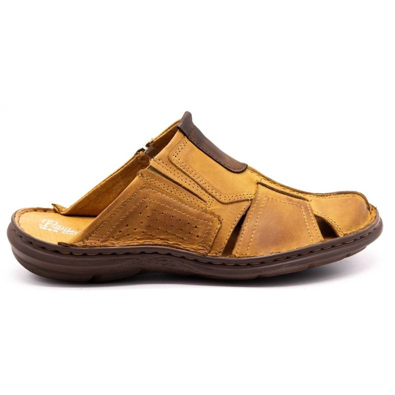 Polbut Läder tofflor 312 röda mångfärgad orange