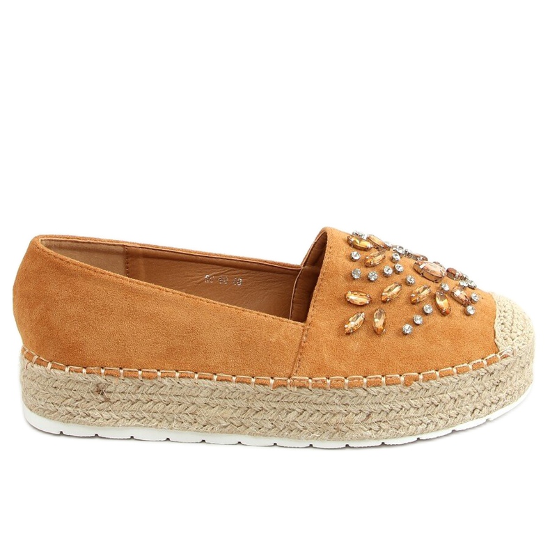 Espadriller med kamel RC-96 kamelstenar brun