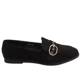 Svart Kvinnors svarta loafers GQ05 Svart