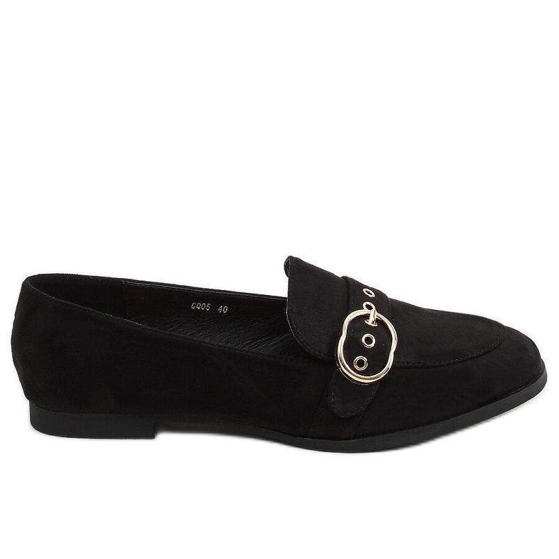 Svart Kvinnors svarta loafers GQ05 Svart