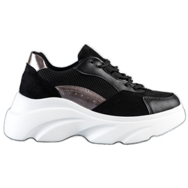 Seastar Svarta sneakers på plattformen