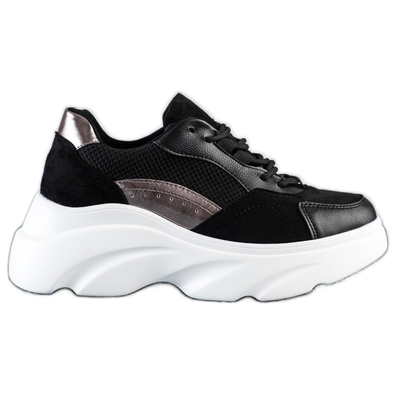 Seastar Svarta sneakers på plattformen