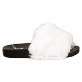 Bona Casual flip -flops med päls vit