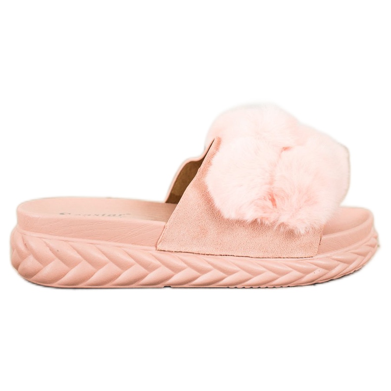 Seastar Rosa tofflor med päls