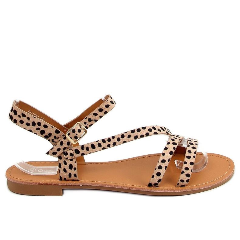 Sandaler för kvinnor med prickar BH1651-SD Beige