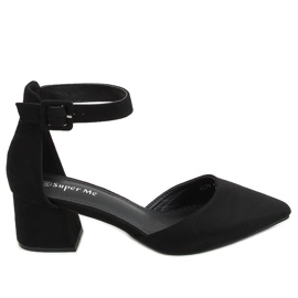 Pumpar med breda klackar svart LL76 Svart