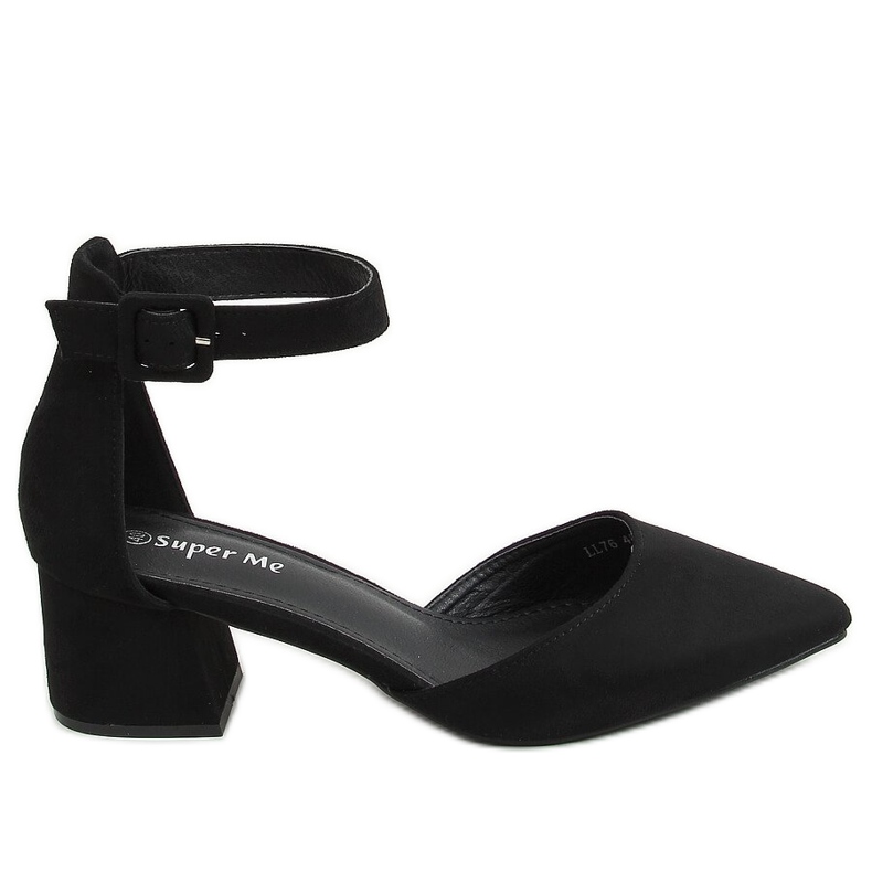 Pumpar med breda klackar svart LL76 Svart