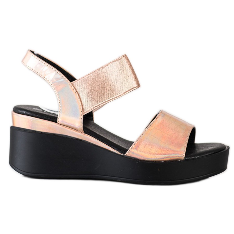 Coura Shiny Wedge Sandals gyllene