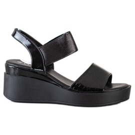 Coura Shiny Wedge Sandals svart