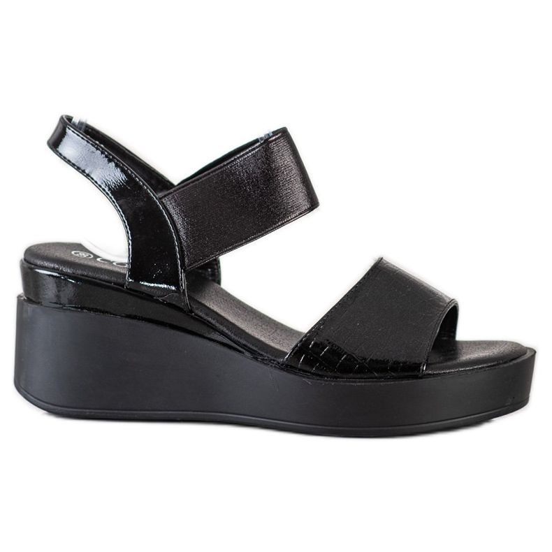 Coura Shiny Wedge Sandals svart