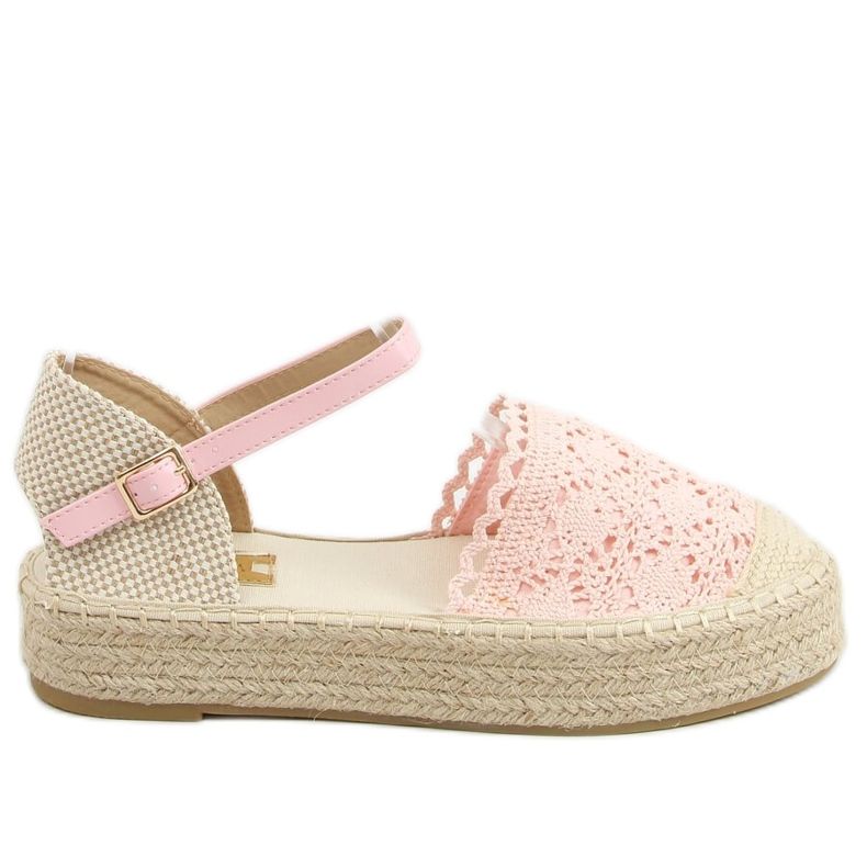 Rosa spets espadriller 919-4 Rosa