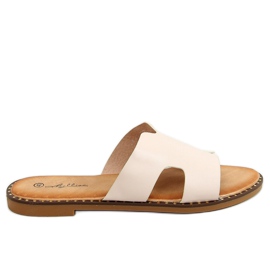 Beige tofflor för kvinnor SL1525 Beige